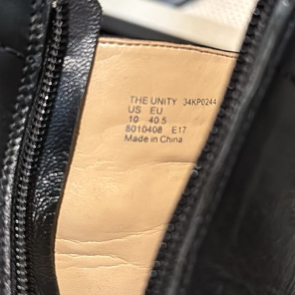 Katy Perry Women's Black 100mm Unity Pins Leather Ankle Boots Size 40.5 - Picture 16 of 16